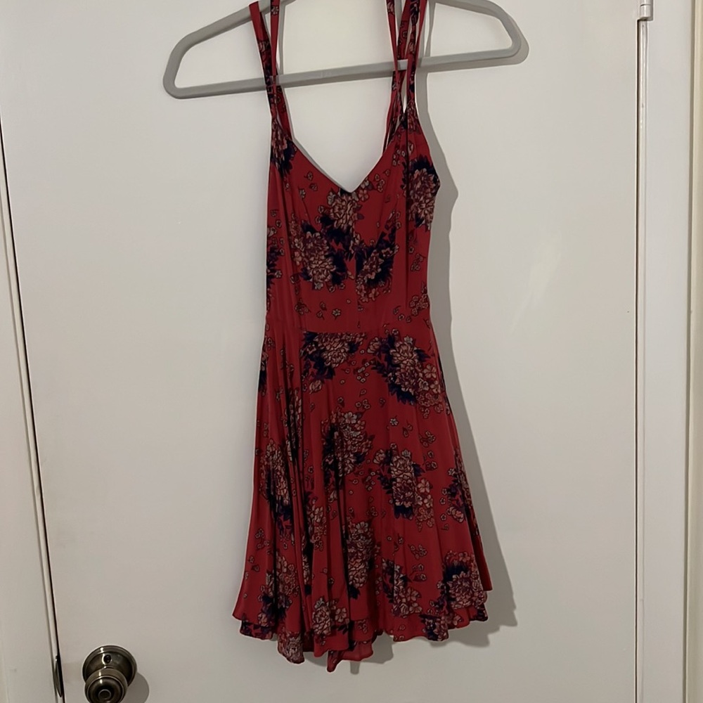 Urban Outfitters Kimchi Blue floral dress, modeled